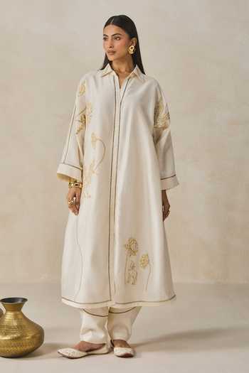 Nitika Gujral Chanderi Shirt Kurta With Salwar  