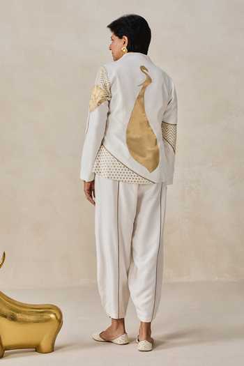 Nitika Gujral Chanderi Short Jacket Style Kurta & Pant Set 
