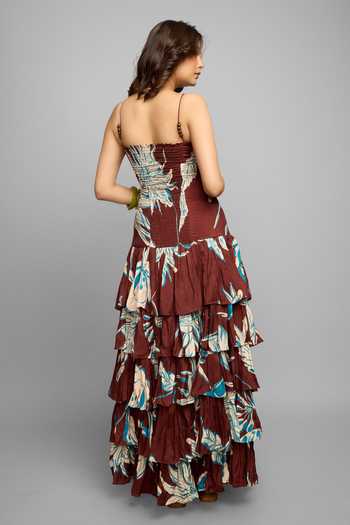 Poppi Floral Print Bemberg Maxi Dress 