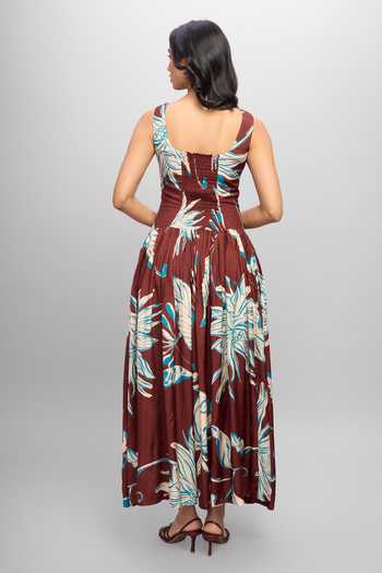 Poppi Strappy Printed Maxi Dress 