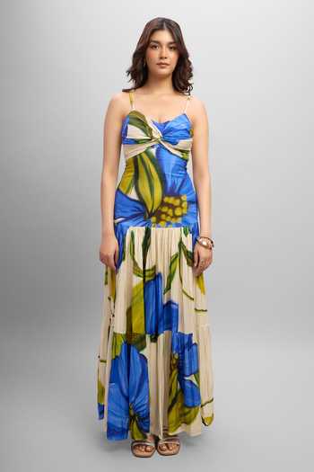 Shop_Poppi_Multi Color Bemberg Sweetheart Neck Printed Maxi Dress _Online_at_Aza_Fashions