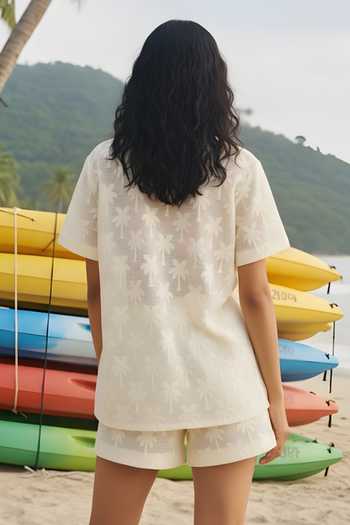 Poppi Cotton Crochet Shirt & Shorts Set 