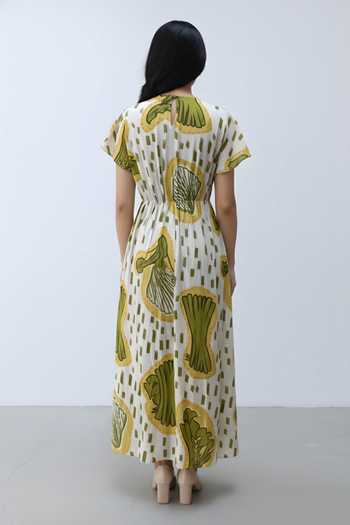 Poppi Printed Bemberg Silk Maxi Dress 