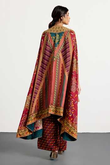 RI.Ritu Kumar Gulzar Garden Print Cape Palazzo Set 