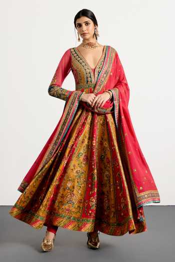 RI.Ritu Kumar Mauricia Floral Print Anarkali Set 