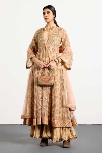 RI.Ritu Kumar Cheepa Printed Kurta Skirt Set 