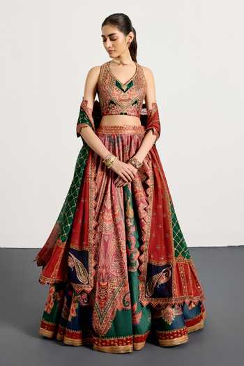 RI.Ritu Kumar Mirage Floral Print Lehenga Set 