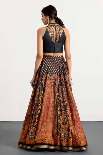RI.Ritu Kumar Mehroz Print Lehenga Set 