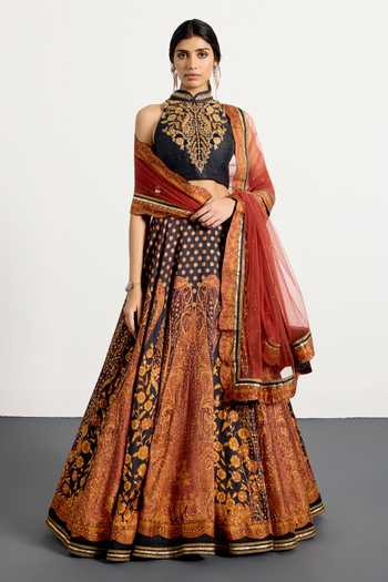 RI.Ritu Kumar Mehroz Print Lehenga Set 