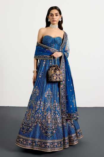 RI.Ritu Kumar Prisha Embroidered Blouse Lehenga Set 