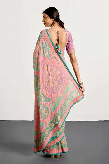 RI.Ritu Kumar Sreshtha Print Saree With Unstitched Blouse Piece 