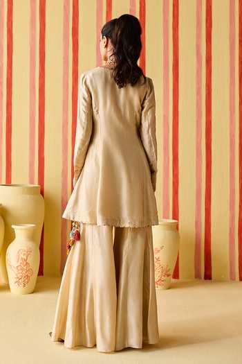 Studio Bagechaa Trisha Embroidered Kurta & Sharara Set 