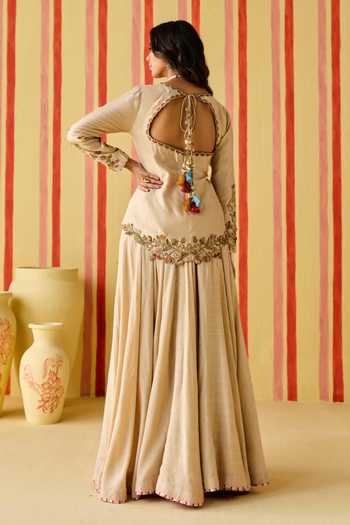 Studio Bagechaa Sitara Embroidered Top Lehenga Set 
