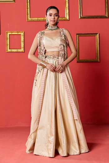 Studio Bagechaa Kyra Border Embroidered Jacket Skirt Set 