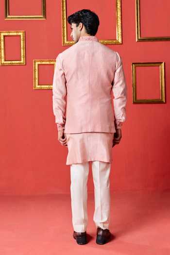 Studio Bagechaa Viraj Placement Embroidered Nehru Jacket Set 