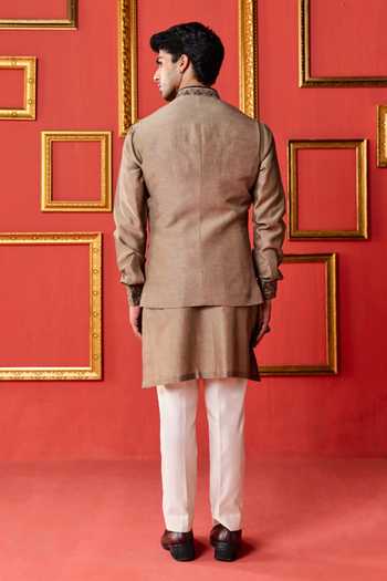 Studio Bagechaa Advik Floral Embroidered Nehru Jacket Set 