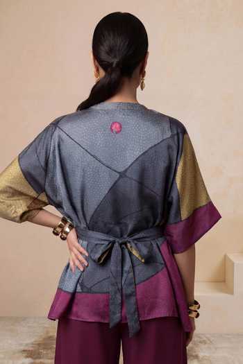 Satya Paul Canaries And Roses Print Kaftan Top 