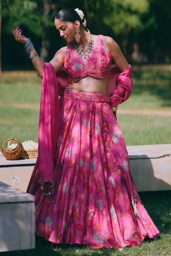 Mirasa Mishti Printed Jacket Lehenga Set 