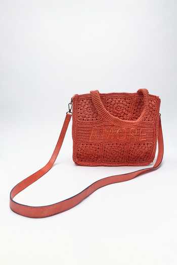 House Of Eda Adria Crotchet Mini Tote Bag 