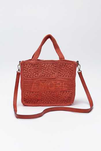 House Of Eda Adria Crotchet Mini Tote Bag 