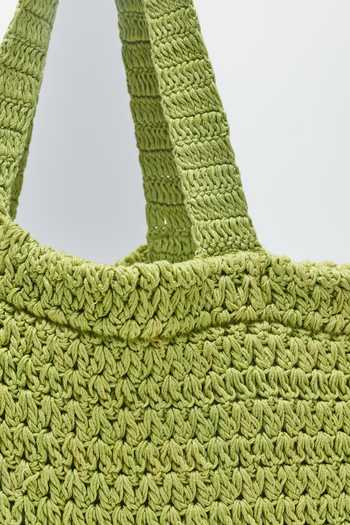 House Of Eda_Green Charlotte Promenade Shopping Bag _at_Aza_Fashions