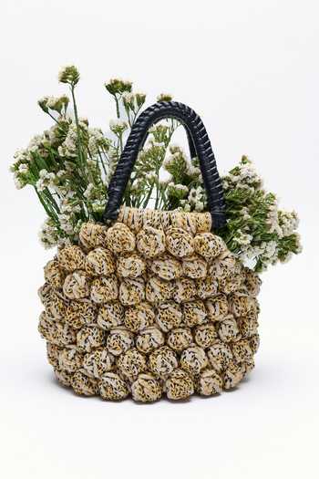 Shop_House Of Eda_Black The Crochet Bag _Online_at_Aza_Fashions