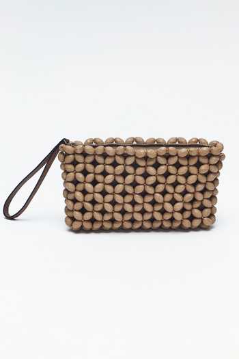House Of Eda Renne Hand Beaded Clutch Bag 