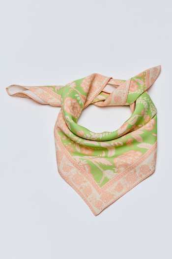House Of Eda Fleur De Pistache Printed Scarf 