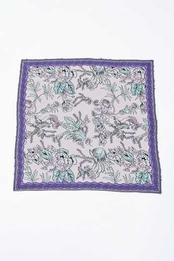 House Of Eda Enchanted Aviary Print Square Scarf 