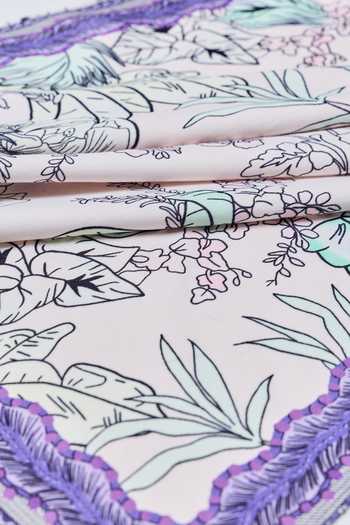 Buy_House Of Eda_Purple Enchanted Aviary Print Square Scarf _Online_at_Aza_Fashions