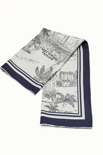 House Of Eda Etoile Landscape Printed Square Scarf 