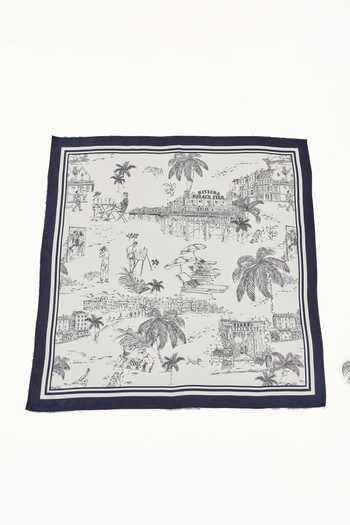 House Of Eda Etoile Landscape Printed Square Scarf 