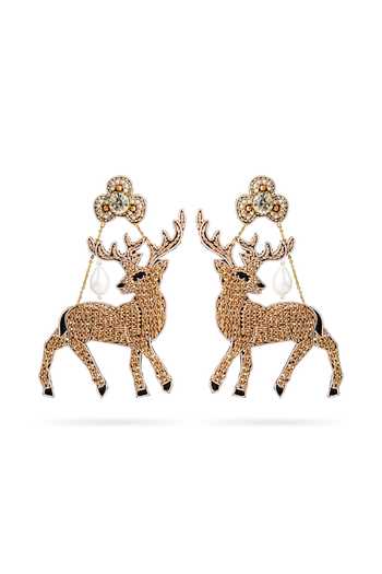 KARAARI Deer Embroidered Earrings 