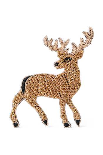 KARAARI Deer Embroidered Brooch 