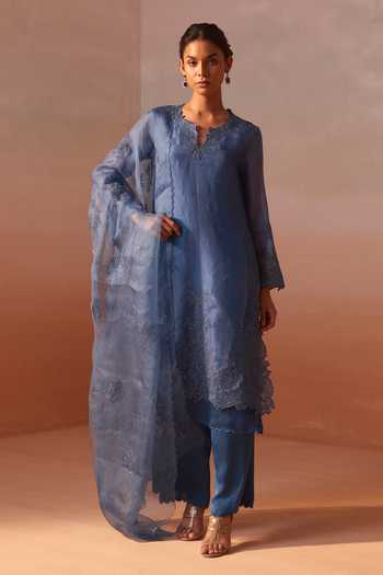 Nitika Gujral Tonal Embroidered Kurta Set