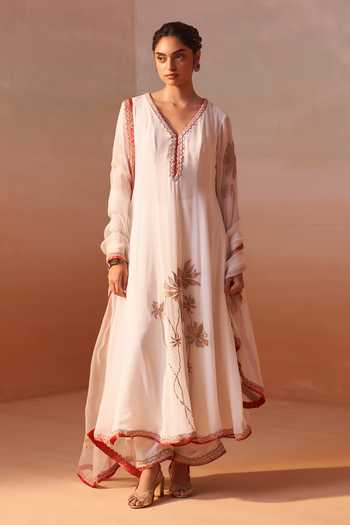 Nitika Gujral Embellished Anarkali Palazzo Set 