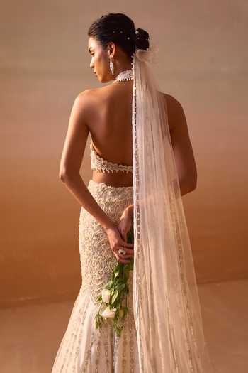 Nitika Gujral Embellished Fishtailed Skirt With Blouse 