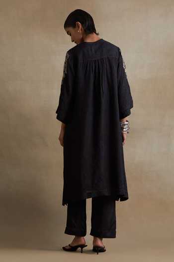One Not Two Floral Embroidered Kurta & Pant Set 