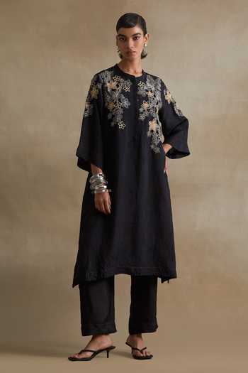 One Not Two Floral Embroidered Kurta & Pant Set 