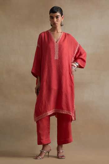 One Not Two Silk Kaftan & Pant Set 