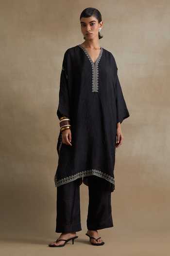 One Not Two Silk Kaftan & Pant Set 