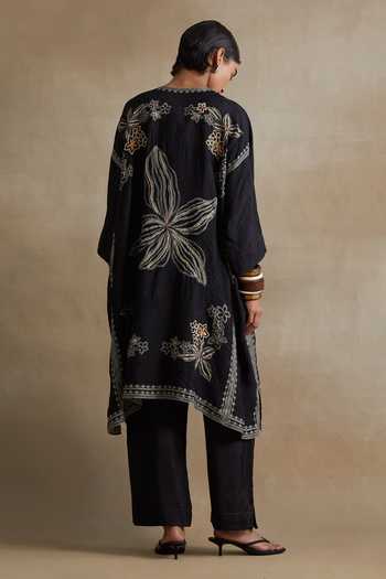 One Not Two Silk Kaftan & Pant Set 