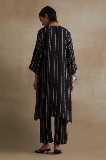 One Not Two Silk Kurta & Pant Set 