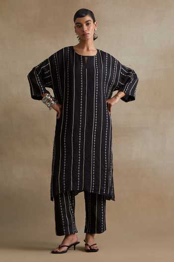 One Not Two Silk Kurta & Pant Set 