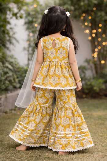 Pankhuri By Priyanka Printed Kurta Sharara Set 