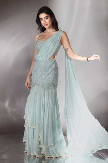 Saaj By Ankita Embroidered Lehenga Saree With Blouse 