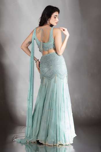 Saaj By Ankita Embroidered Lehenga Saree With Blouse 