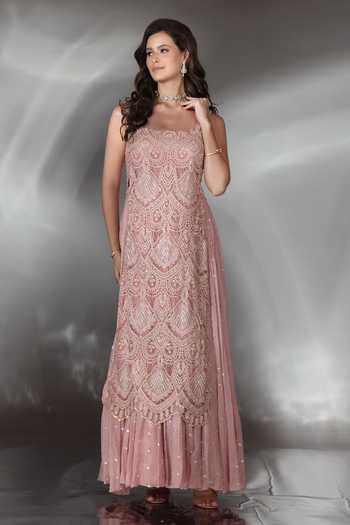 Saaj By Ankita Embroidered Anarkali & Jacket Set 