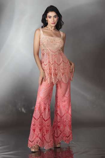 Saaj By Ankita Embroidered Kurta & Palazzo Set 