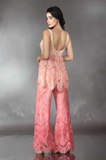 Saaj By Ankita Embroidered Kurta & Palazzo Set 